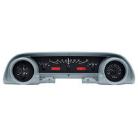 1963-64 Ford Galaxie MHX System (Metric) Black Alloy Face, Red Display