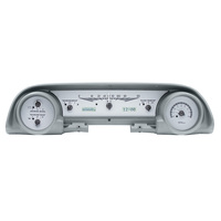 1963-64 Ford Galaxie MHX System (Metric) Silver Alloy Face, White Display