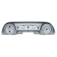 1963-64 Ford Galaxie MHX System (Metric) - Silver Alloy Face, White Display