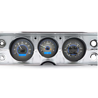 1964-65 Chevy Chevelle/El Camino MHX Instruments (Metric) Carbon Fibre Face, Blue Display