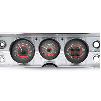 1964-65 Chevy Chevelle/El Camino MHX Instruments (Metric) Carbon Fibre Face, Red Display