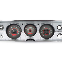 1964-65 Chevy Chevelle/El Camino MHX Instruments (Metric) - Carbon Fibre Face, Red Display