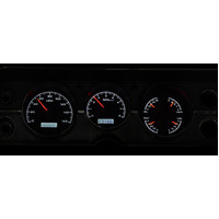 1964-65 Chevy Chevelle/El Camino MHX Instruments (Metric) Silver Alloy Face, Blue Display