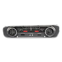 1964- 65 Ford Falcon/Ranchero/Mustang VHX Instruments - Black Face, Red LED Lighting, KPH