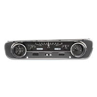 1964- 65 Ford Falcon/Ranchero/Mustang VHX Instruments - Black Face, White LED Lighting, KPH