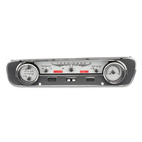 1964- 65 Ford Falcon/Ranchero/Mustang VHX Instruments - Silver Face, Red LED Lighting, KPH