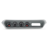 1964-67 Pontiac GTO/LeMans/Tempest MHX Instruments (Metric) Black Alloy Face, Red Display