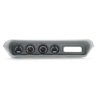 1964-67 Pontiac GTO/LeMans/Tempest MHX Instruments (Metric) Black Alloy Face, White Display