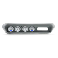 1964-67 Pontiac GTO/LeMans/Tempest MHX Instruments (Metric) Silver Alloy Face, Blue Display