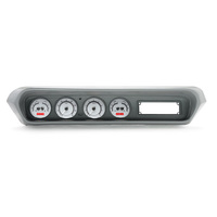 1964-67 Pontiac GTO/LeMans/Tempest MHX Instruments (Metric) Silver Alloy Face, Red Display