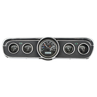 1965- 66 Ford Mustang VHX Instruments - Metric - Black Face, White Lighting