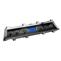 1966-67 Chevy Chevelle/El Camino MHX Instruments (Metric) - Black Alloy Face, Blue Display