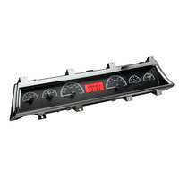 1966-67 Chevy Chevelle/El Camino MHX Instruments (Metric) Black Alloy Face, Red Display