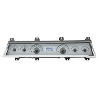 1966-67 Chevy Chevelle/El Camino MHX Instruments (Metric) - Silver Alloy Face, White Display