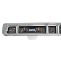 1966 Chevy Caprice/Impala MHX Instruments (Metric) Black Alloy Face, White Display