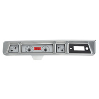 1966 Chevy Caprice/Impala MHX Instruments (Metric) Silver Alloy Face, Red Display