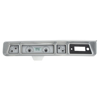 1966 Chevy Caprice/Impala MHX Instruments (Metric) Silver Alloy Face, White Display