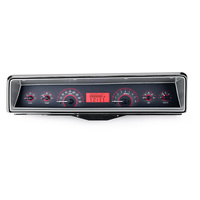 1966-67 Chevy Nova MHX Analog Instruments (Metric) Carbon Fibre Face, Red Display