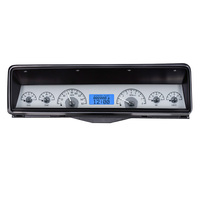 1966-67 Chevy Nova MHX Analog Instruments (Metric) Silver Alloy Face, Blue Display