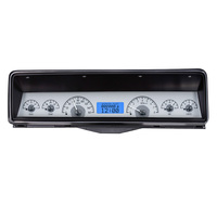 1966-67 Chevy Nova MHX Analog Instruments (Metric) - Silver Alloy Face, Blue Display