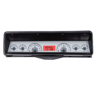 1966-67 Chevy Nova MHX Analog Instruments (Metric) Silver Alloy Face, Red Display