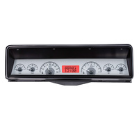 1966-67 Chevy Nova MHX Analog Instruments (Metric) - Silver Alloy Face, Red Display
