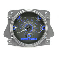 1966-77 Ford Bronco MHX Instruments (Metric) Carbon Fibre Face, Blue Display