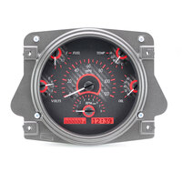 1966-77 Ford Bronco MHX Instruments (Metric) Carbon Fibre Face, Red Display