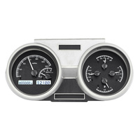 1966-67 Oldsmobile Cutlass MHX Instruments (Metric) Black Alloy Face, White Display