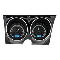 1967-68 Camaro/Firebird MHX Instruments (Metric) Black Alloy Face, Blue Display