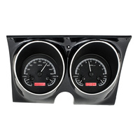 1967-68 Camaro/Firebird MHX Instruments (Metric) Black Alloy Face, Red Display