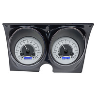 1967-68 Camaro/Firebird MHX Instruments (Metric) Silver Alloy Face, Blue Display