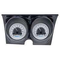 1967-68 Camaro/Firebird MHX Instruments (Metric) Silver Alloy Face, White Display