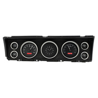 1967 Chevy Caprice/Impala MHX Instruments (Metric) - Black Alloy Face, Red Display