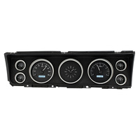 1967 Chevy Caprice/Impala MHX Instruments (Metric) - Black Alloy Face, White Display