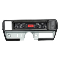 1968-69 Buick Skylark MHX Instruments (Metric) Black Alloy Face, Red Display
