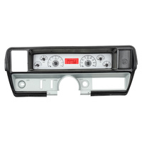 1968-69 Buick Skylark MHX Instruments (Metric) Silver Alloy Face, Red Display