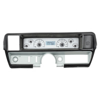 1968-69 Buick Skylark MHX Instruments (Metric) Silver Alloy Face, White Display