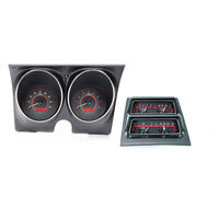 1968 Camaro with Console gauges MHX Instruments (Metric) Carbon Fibre Face, Red Display