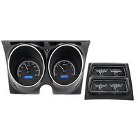 1968 Camaro with Console gauges MHX Instruments (Metric) Black Alloy Face, Blue Display