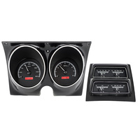 1968 Camaro with Console gauges MHX Instruments (Metric) - Black Alloy Face, Red Display