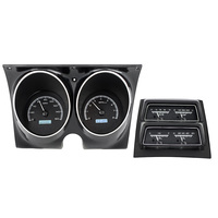 1968 Camaro with Console gauges MHX Instruments (Metric) Black Alloy Face, White Display