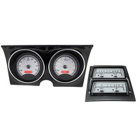1968 Camaro with Console gauges MHX Instruments (Metric) Silver Alloy Face, Red Display