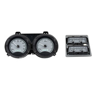 1968 Camaro with Console gauges MHX Instruments (Metric) - Silver Alloy Face, White Display