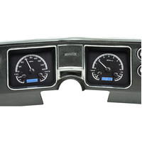 1968 Chevy Chevelle/El Camino MHX Instruments (Metric) - Black Alloy Face, Blue Display