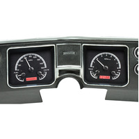 1968 Chevy Chevelle/El Camino MHX Instruments (Metric) Black Alloy Face, Red Display