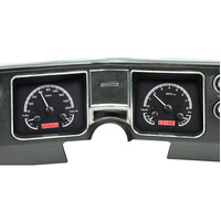 1968 Chevy Chevelle/El Camino MHX Instruments (Metric) - Black Alloy Face, Red Display