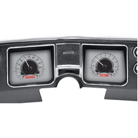 1968 Chevy Chevelle/El Camino MHX Instruments (Metric) - Silver Alloy Face, Red Display