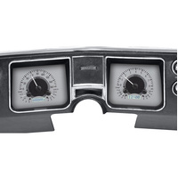 1968 Chevy Chevelle/El Camino MHX Instruments (Metric) Silver Alloy Face, White Display