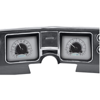 1968 Chevy Chevelle/El Camino MHX Instruments (Metric) - Silver Alloy Face, White Display